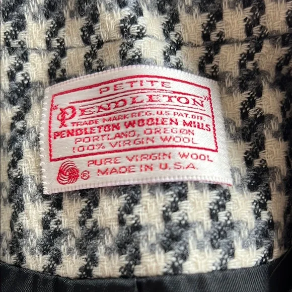 Pendleton 100% Virgin Wool Houndstooth Blazer - Picture 2 of 6